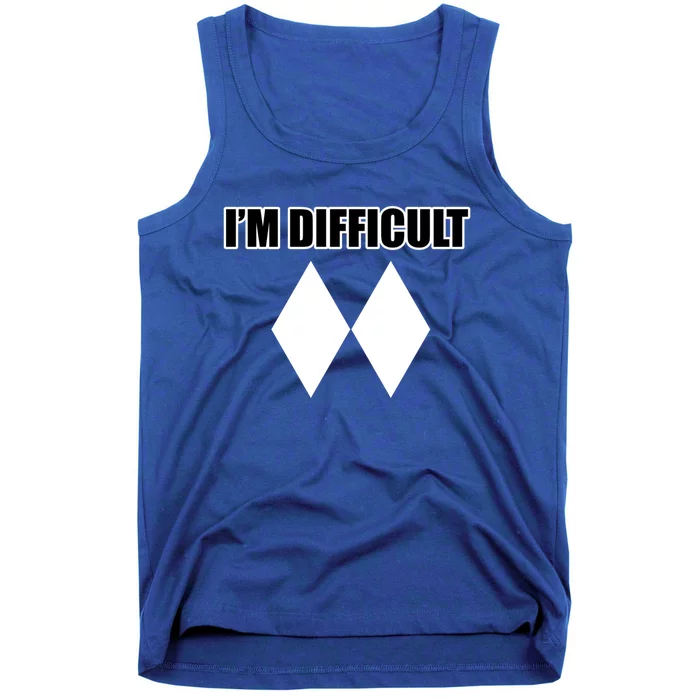 Funny Im Difficulgift Double Black Diamond Ski Gift Tank Top