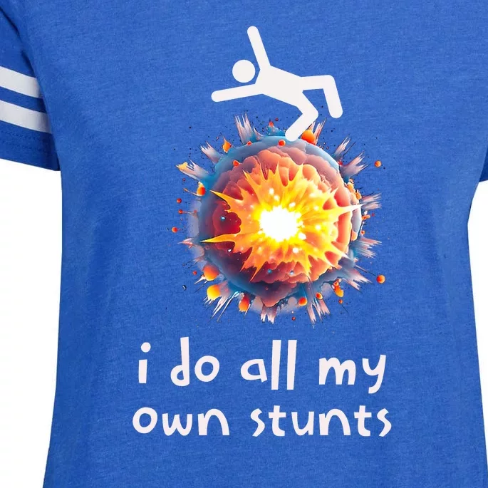 Funny I Do All My Own Stunts Enza Ladies Jersey Football T-Shirt