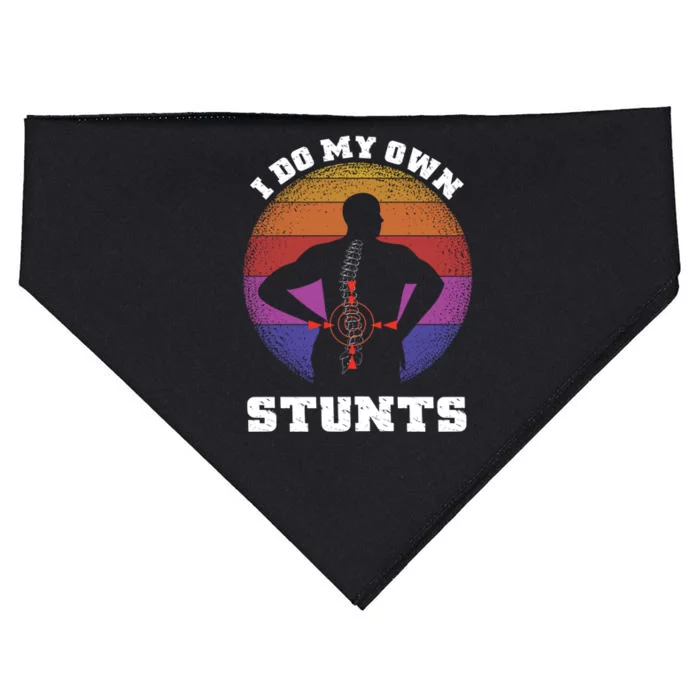 Funny I Do My Own Stunts Injury Get Well Soon Gift USA-Made Doggie Bandana