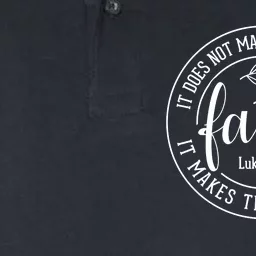 Faith It Does Not Make Things Easier It Makes Them Possible LukeJesus Softstyle Adult Sport Polo