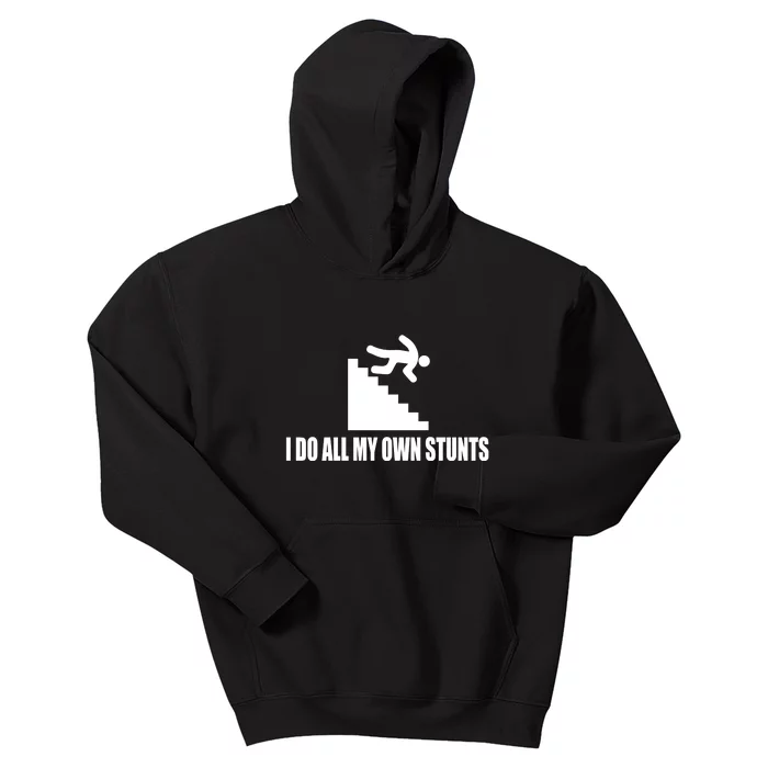 Funny I Do All My Own Stairs Stunts Upside Down Gift Kids Hoodie