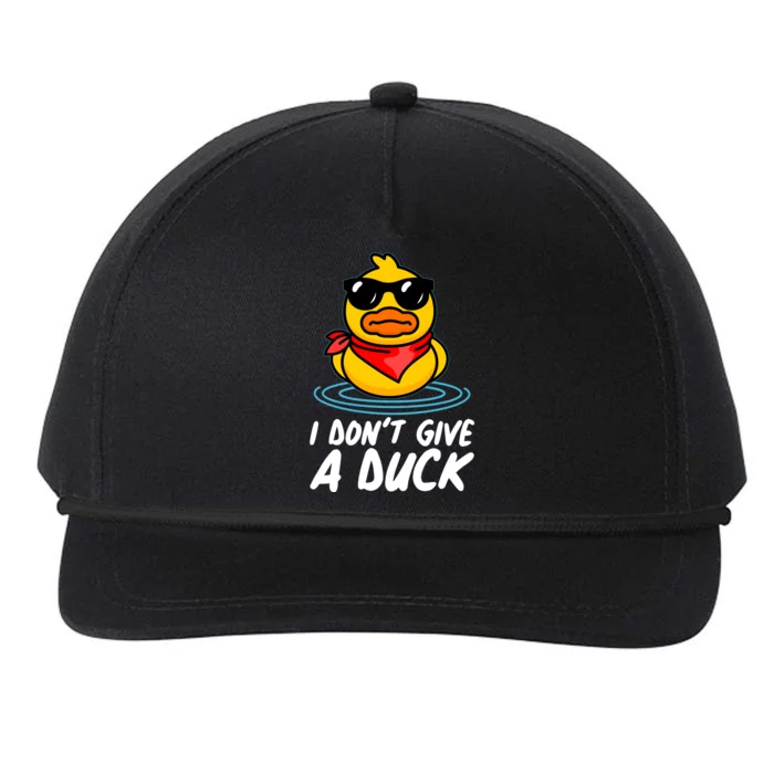 Funny I Dont Give A Duck Snapback Five-Panel Rope Hat