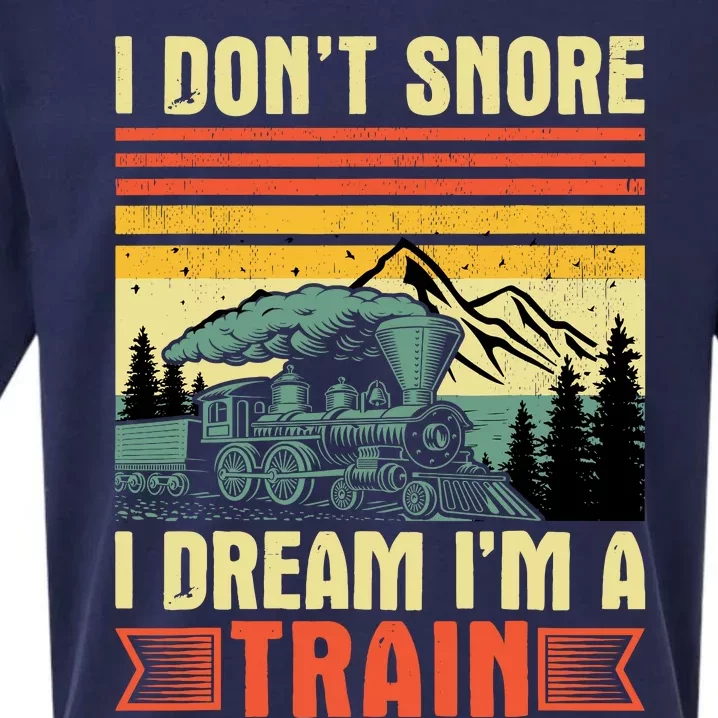 Funny I DonT Snore I Dream IM A Train Lovers Boy Sueded Cloud Jersey T-Shirt