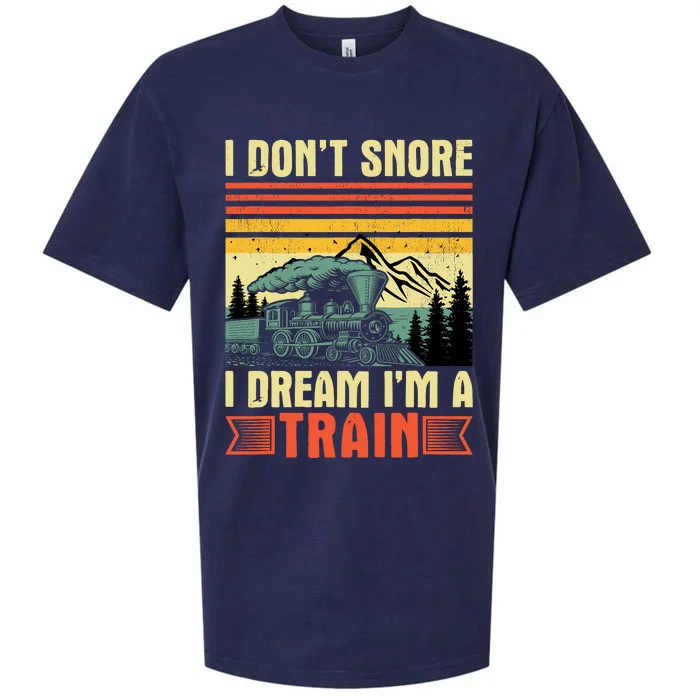 Funny I DonT Snore I Dream IM A Train Lovers Boy Sueded Cloud Jersey T-Shirt