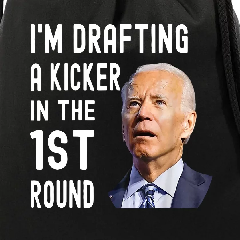 Funny Im Drafting A Kicker In The 1st Round Biden Confused Gift Drawstring Bag