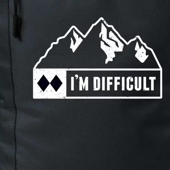 Funny Im Difficult Snowboard Ski Run Circle Mountain Sign Funny Gift Daily Commute Backpack