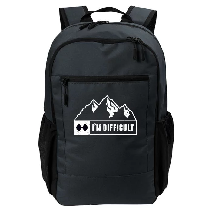 Funny Im Difficult Snowboard Ski Run Circle Mountain Sign Funny Gift Daily Commute Backpack