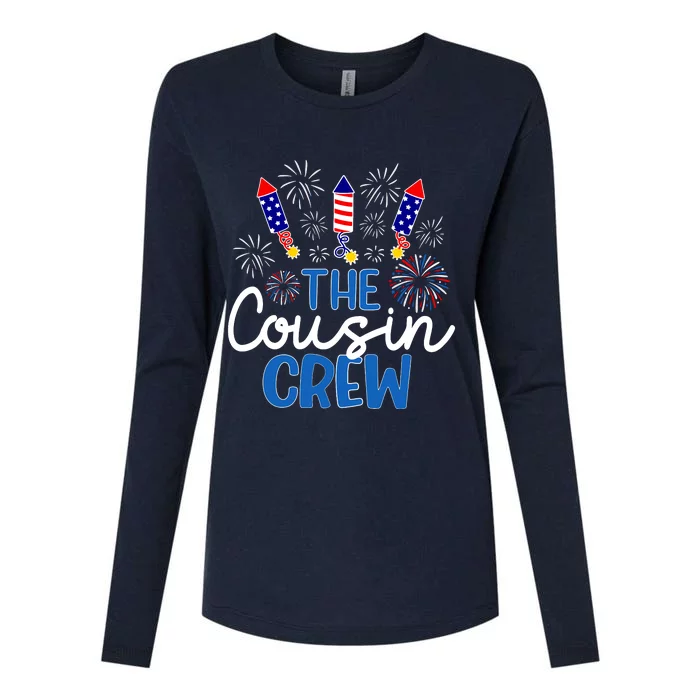 Fireworks Independence Day Womens Cotton Relaxed Long Sleeve T-Shirt