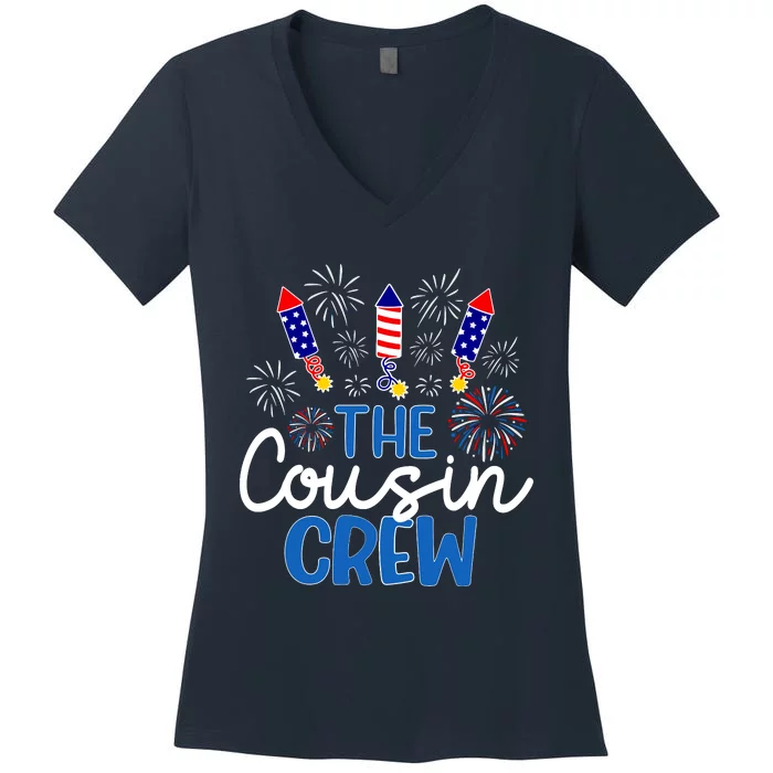 Fireworks Independence Day Women's V-Neck T-Shirt