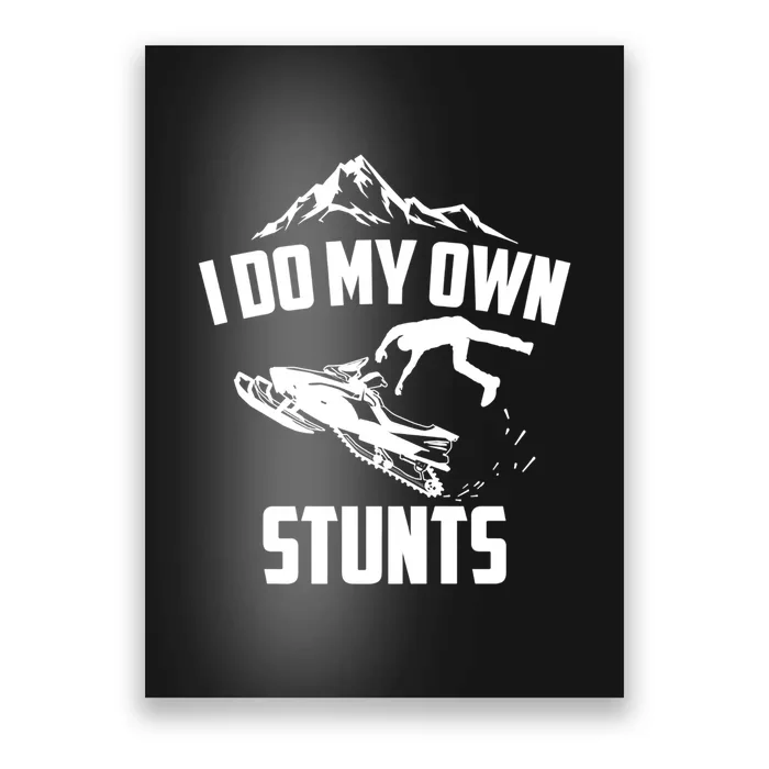 Funny I Do My Own Stunts Jet Ski Personal Watercraft PWC Gift Poster