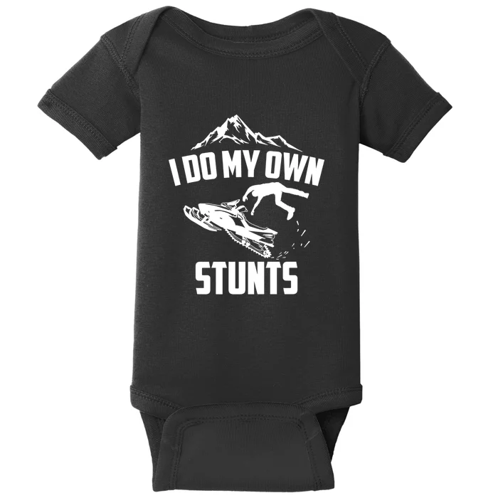 Funny I Do My Own Stunts Jet Ski Personal Watercraft PWC Gift Baby Bodysuit