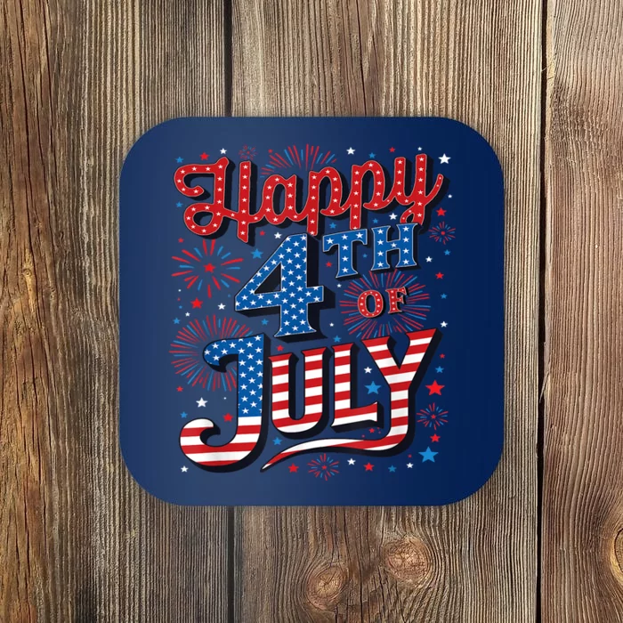 Firecracker Independence Day Happy 4th Of July Gift Coaster