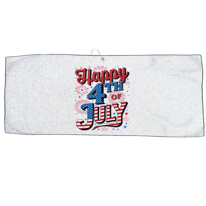 Firecracker Independence Day Happy 4th Of July Gift Large Microfiber Waffle Golf Towel