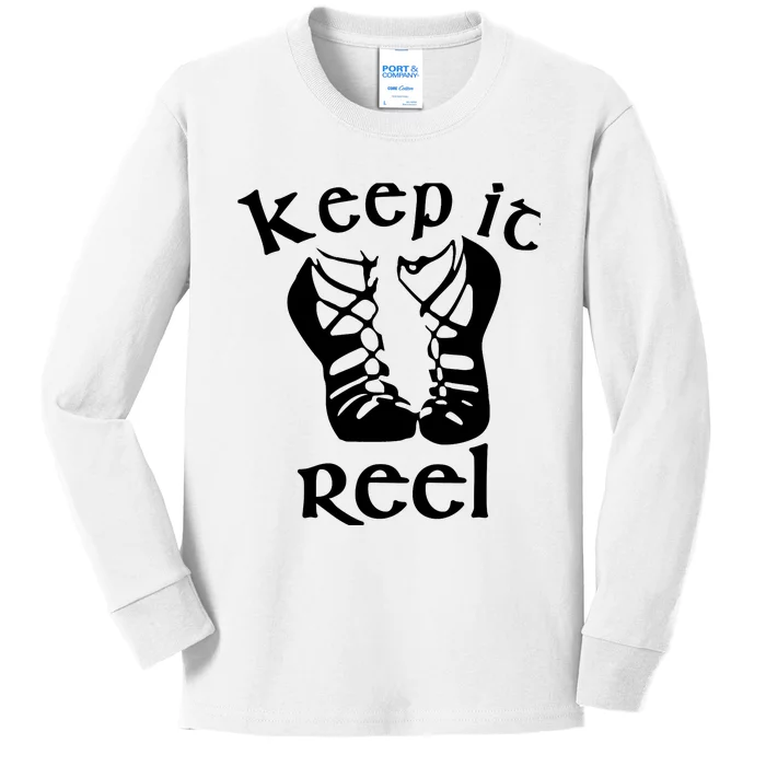 Funny Irish Dance Girl & Wo Gift - Keep it Reel Kids Long Sleeve Shirt