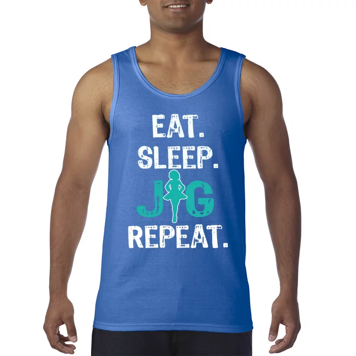 Funny Irish Dance Gift Cool Gift Eat Sleep Jig Repeat Tank Top