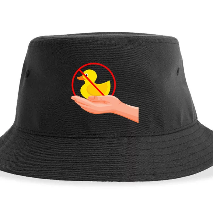 Funny I Dont Give A Duck No Ducks Given Sarcastic Sustainable Bucket Hat