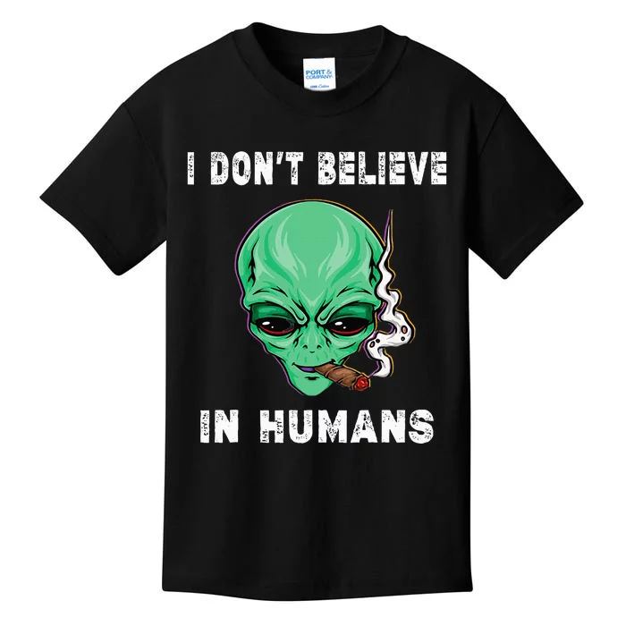 Funny I Dont Believe In Humans Sarcasm Funny Kids T-Shirt