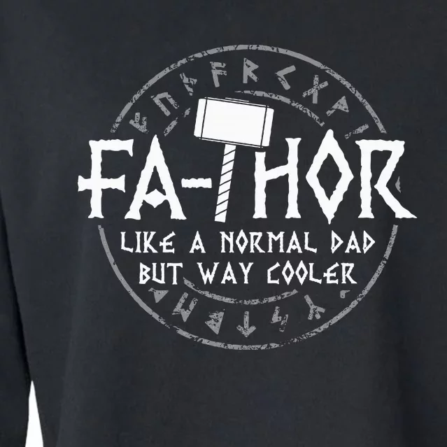 Fathor I Daddy Viking Cropped Pullover Crew