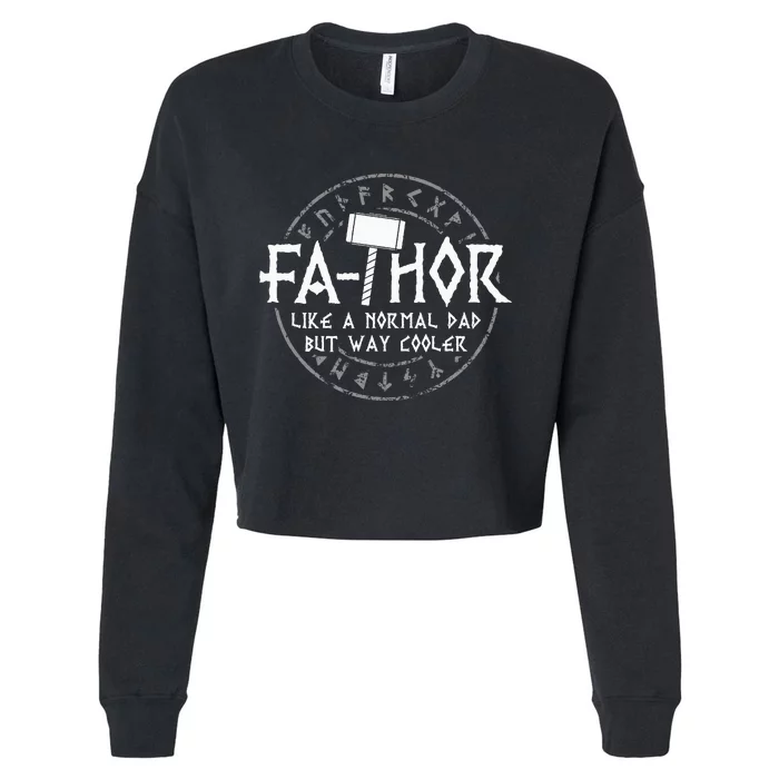 Fathor I Daddy Viking Cropped Pullover Crew