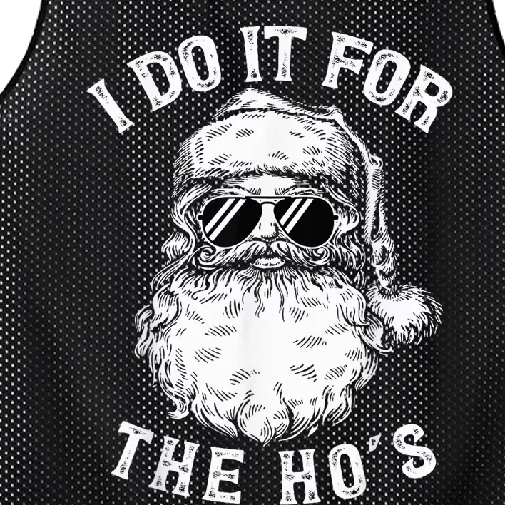 Funny I Do It For The Hos Christmas Santa Christmas Xmas Mesh Reversible Basketball Jersey Tank