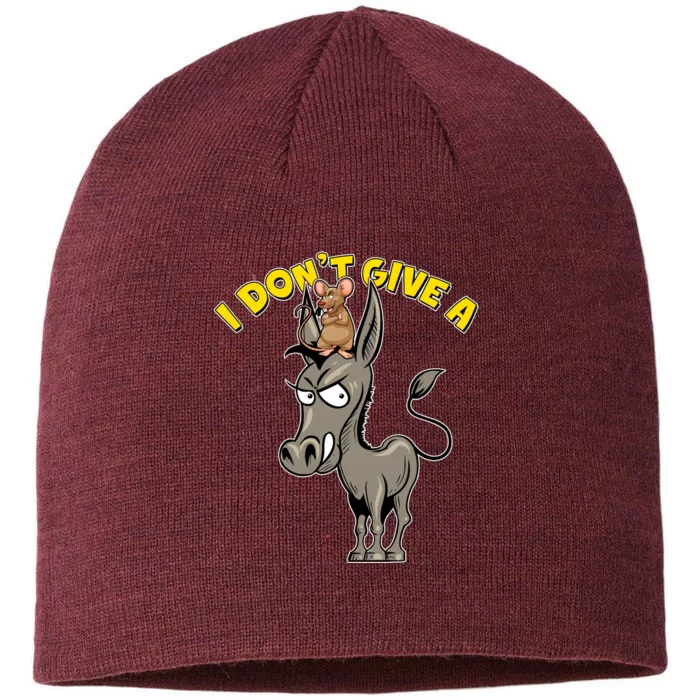 Funny I Don't Give A Rat's Ass 8 1/2in Sustainable Knit Beanie