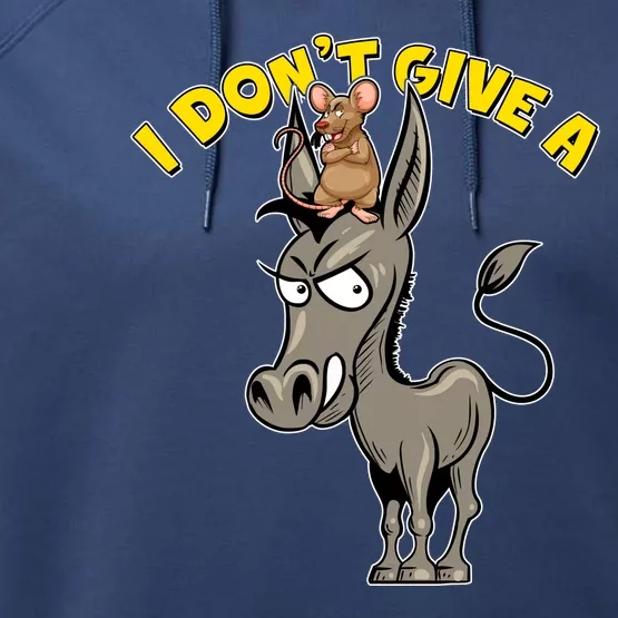 Funny I Don't Give A Rat's Ass Performance Fleece Hoodie