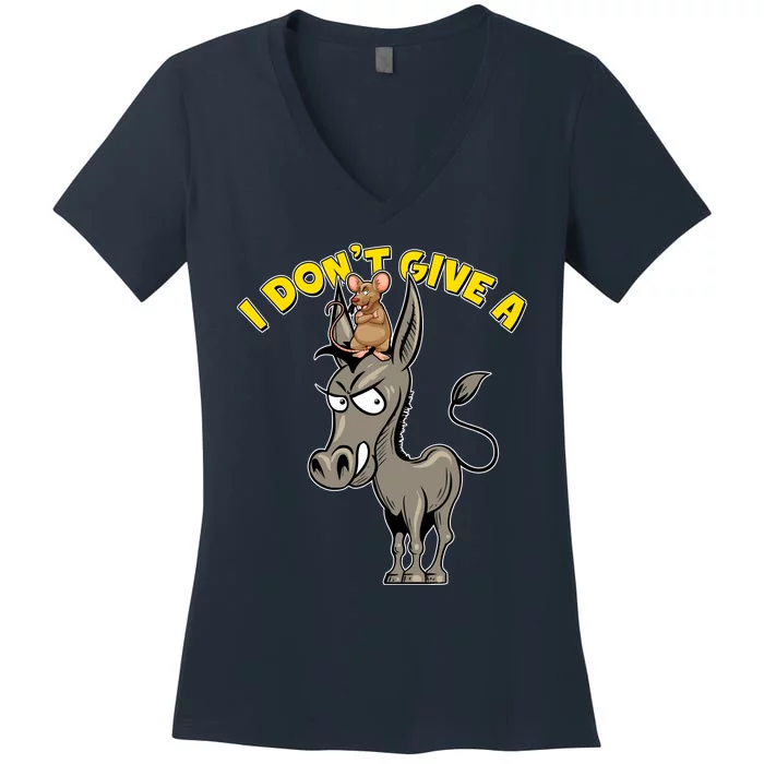 Funny I Don't Give A Rat's Ass Women's V-Neck T-Shirt