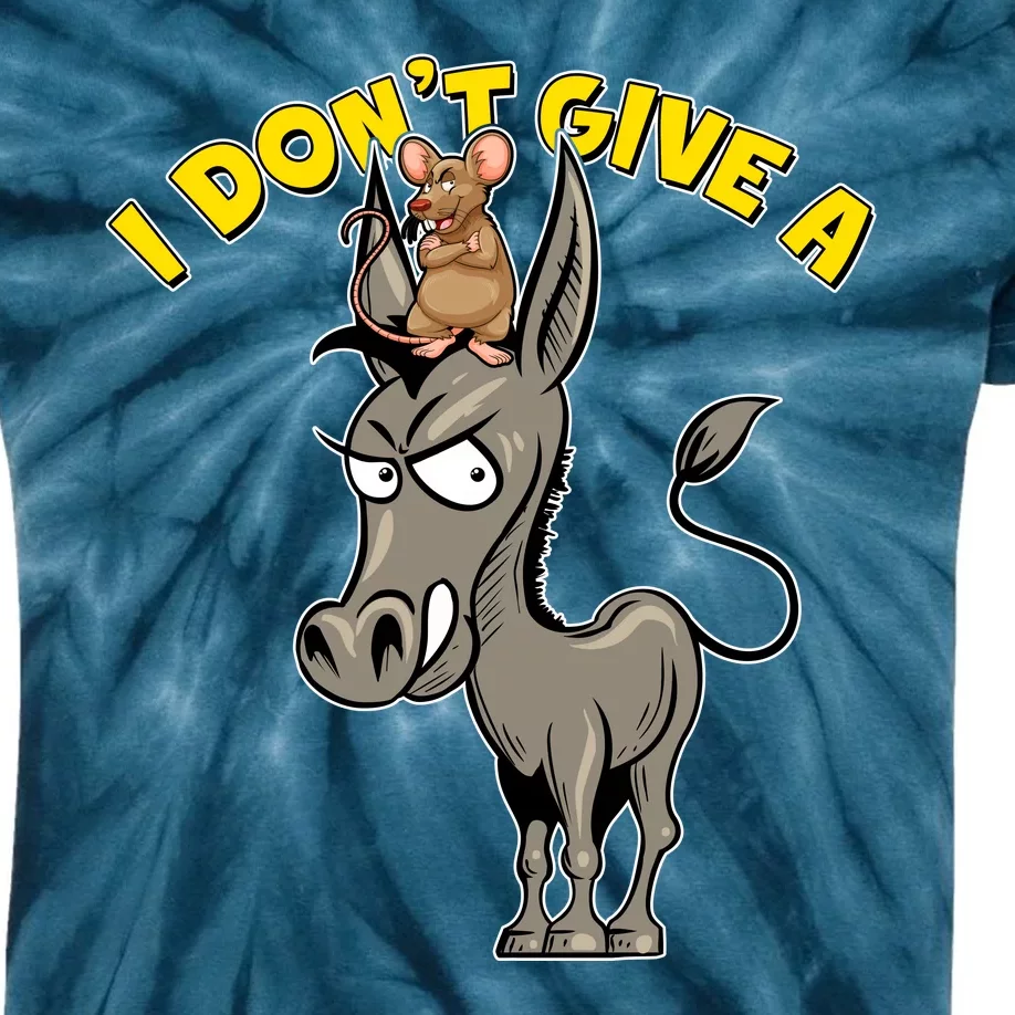 Funny I Don't Give A Rat's Ass Kids Tie-Dye T-Shirt