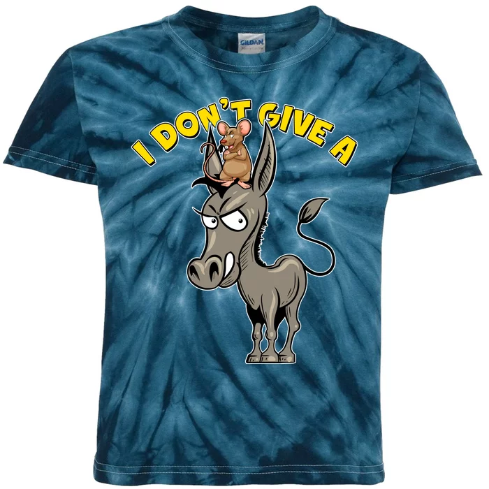 Funny I Don't Give A Rat's Ass Kids Tie-Dye T-Shirt