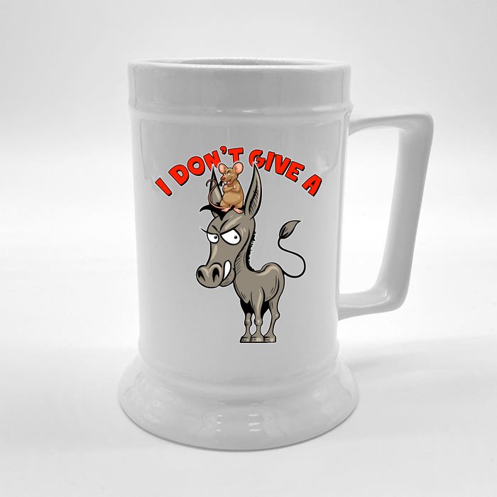 Funny I Don't Give A Rat's Ass Front & Back Beer Stein