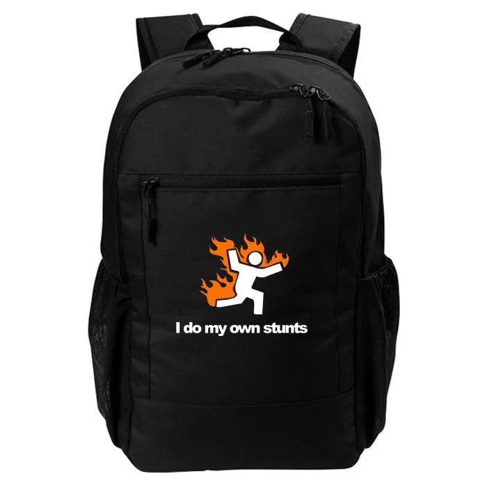 I do my own stunts funny figure on fire I do my own stunts Gift Daily Commute Backpack