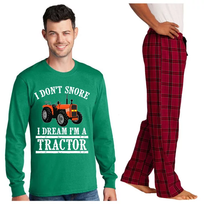 Funny I DonT Snore Tractor Farmer Gift For And Wo Long Sleeve Pajama Set