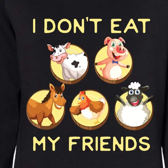 Funny I Dont Eat My Friends Vegan Vegetarian Womens California Wash Sweatshirt