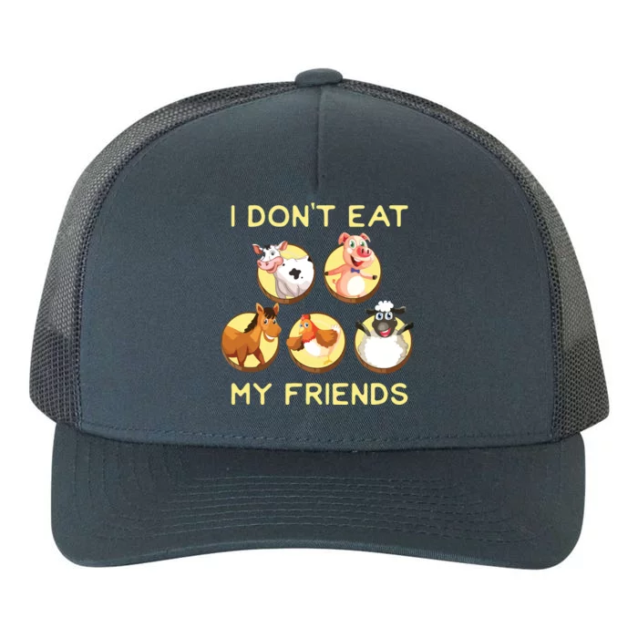 Funny I Dont Eat My Friends Vegan Vegetarian Yupoong Adult 5-Panel Trucker Hat