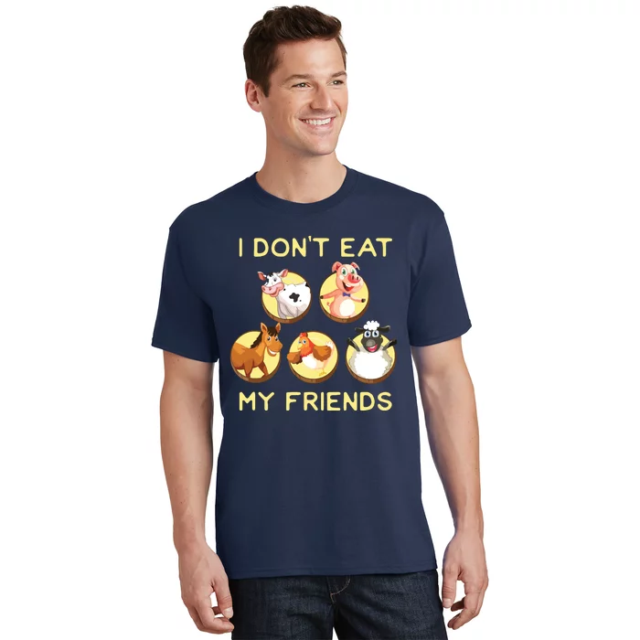 Funny I Dont Eat My Friends Vegan Vegetarian T-Shirt