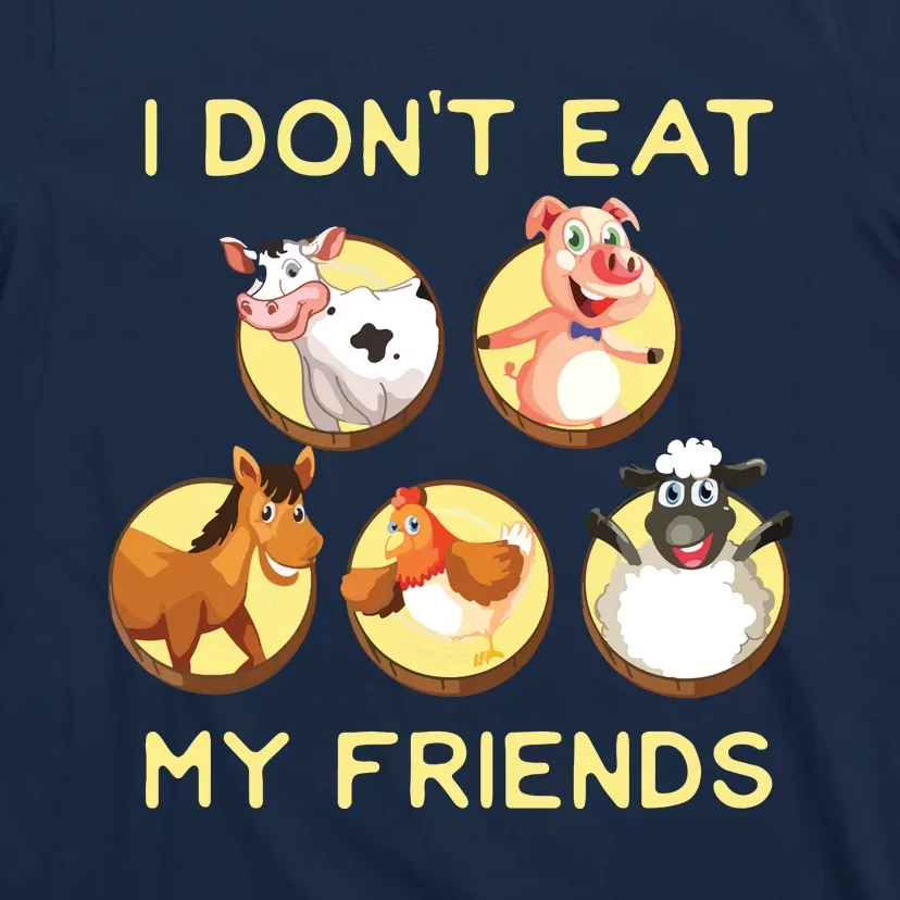 Funny I Dont Eat My Friends Vegan Vegetarian T-Shirt