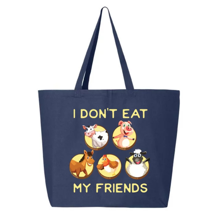 Funny I Dont Eat My Friends Vegan Vegetarian 25L Jumbo Tote