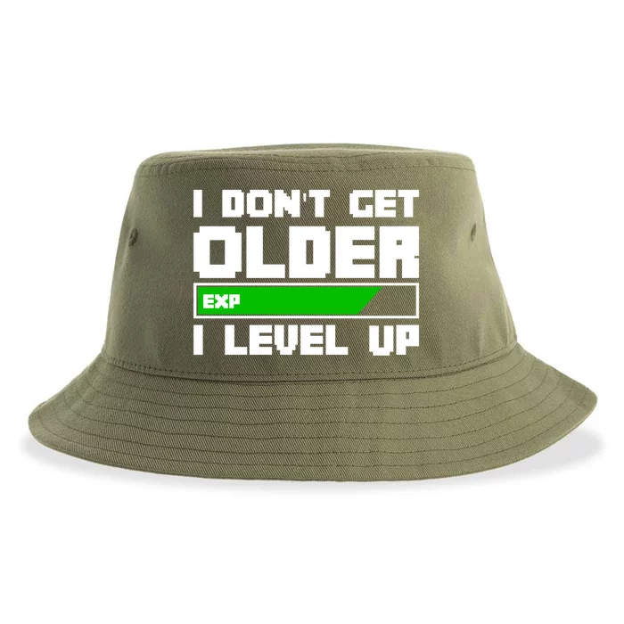 Funny I Dont Get Older I Level Up Gamers Gaming Birthday Gift Sustainable Bucket Hat