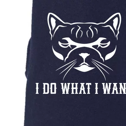 FUNNY I DO WHAT I WANT CAT LOVER GRAPHIC Doggie 3-End Fleece Hoodie