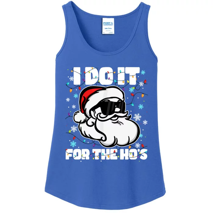 Funny I Do It For The Hos Santa Claus Christmas Adults Gift Ladies Essential Tank