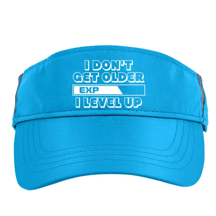 Funny I Dont Get Older I Level Up Gift Adult Drive Performance Visor