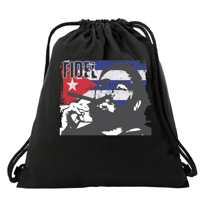 Fidel Castro Drawstring Bag