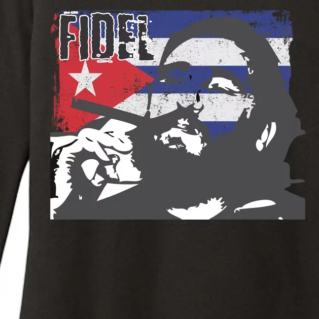 Fidel Castro Womens CVC Long Sleeve Shirt