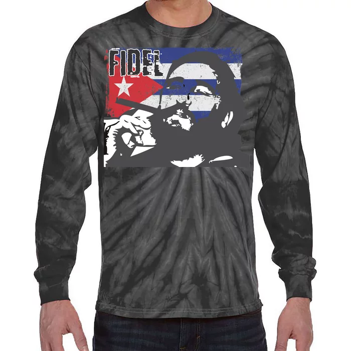 Fidel Castro Tie-Dye Long Sleeve Shirt