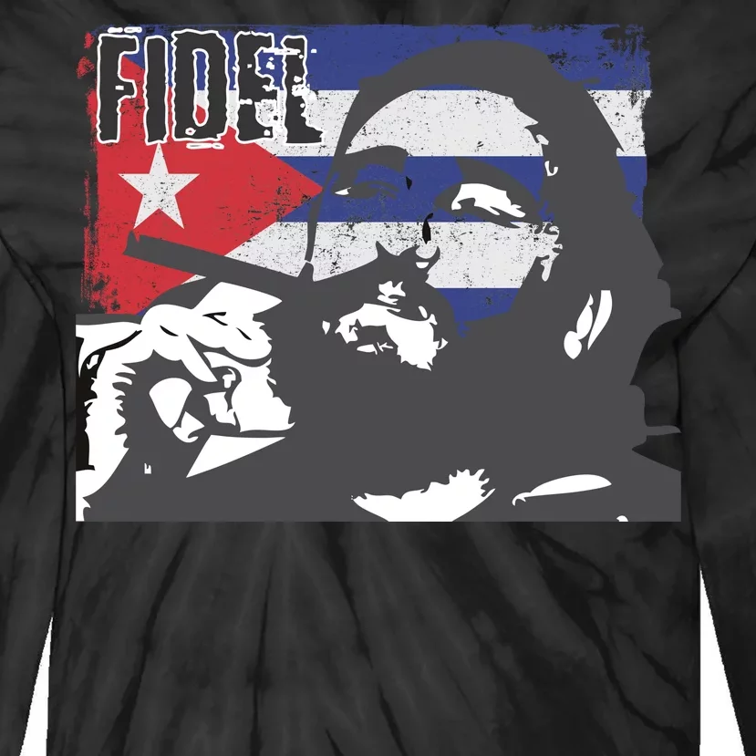 Fidel Castro Tie-Dye Long Sleeve Shirt