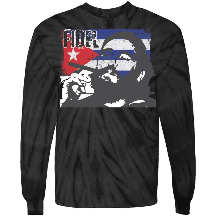 Fidel Castro Tie-Dye Long Sleeve Shirt