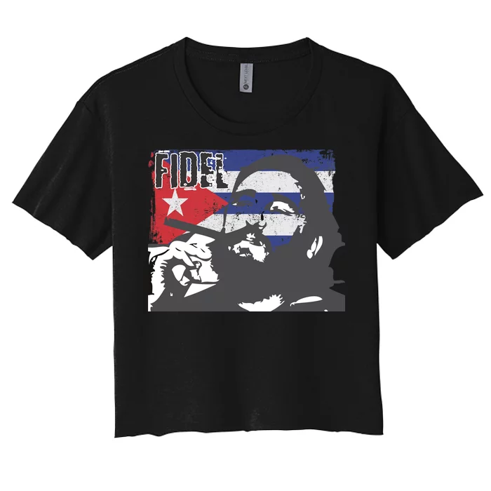 Fidel Castro Women's Crop Top Tee