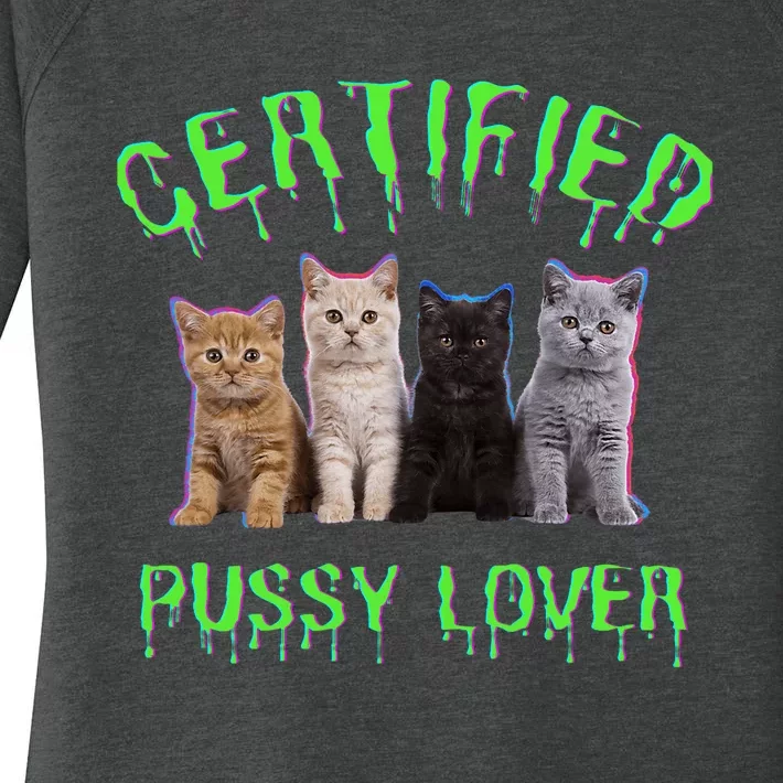 Funny Inappropriate Embarrassing Adult Humor Cat Lover Women's Perfect Tri Tunic Long Sleeve Shirt