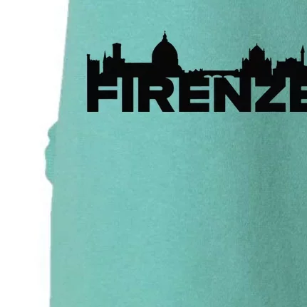 Firenze Italy Europe City Skyline Silhouette Outline Sketch Doggie 3-End Fleece Hoodie