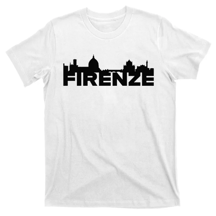 Firenze Italy Europe City Skyline Silhouette Outline Sketch T-Shirt